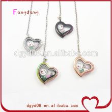 Wholesale floating locket pendant 316L stainless steel memory living locket